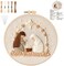 Nativity Scene Embroidery kit,Christmas Cross Stitch Kits,DIY Embroidery Kit for Adults with Pattern,Cotton Threads,Needles,Instruction,20cm Hoop,for Decor Home Room (Manger)